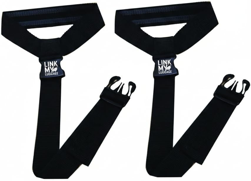 Travel Straps – Adjustable Luggage Straps for Suitcases, Heavy-Duty Buckle Belt to Secure & Connect Bags, Travel Accessories for Carry-Ons & Checked Luggage (2 Pack)