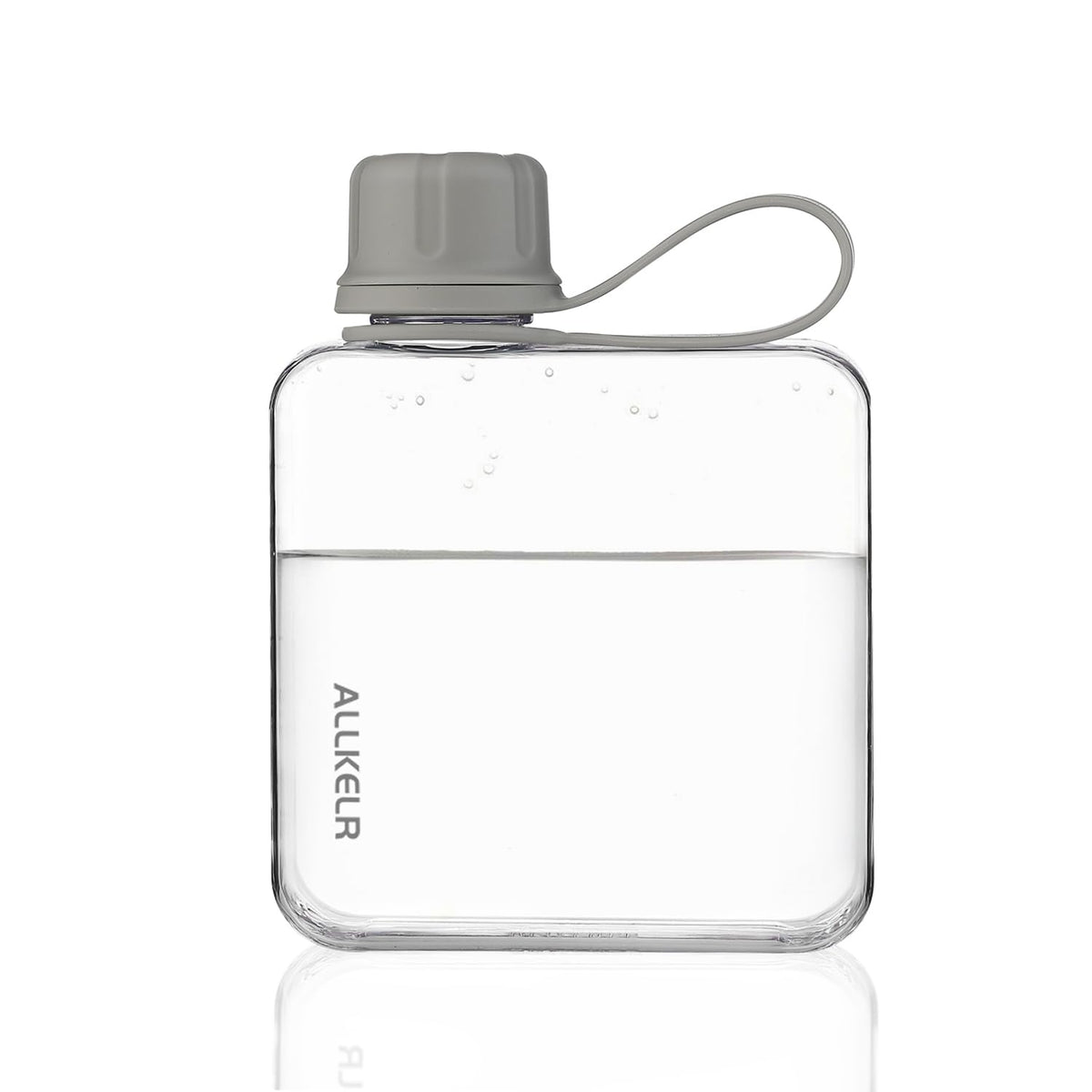 Portable Flat Water Bottle, 17 oz, White