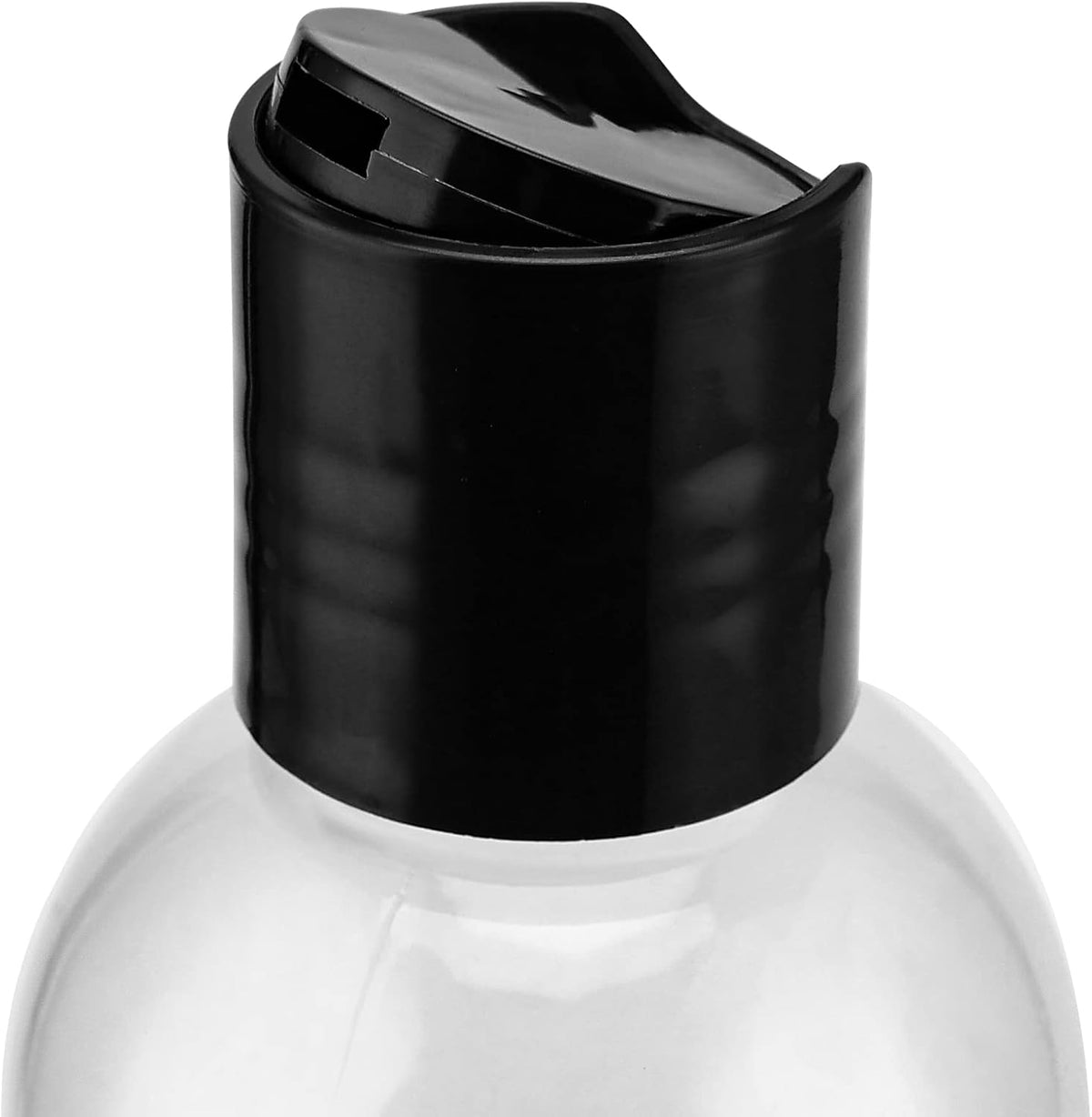 40 Pack 8 Oz Plastic Bottles with Disc Top Caps, Refillable Clear Travel Squeeze Lotion Bottles Containers with Black Bulk Disc Cap for Shampoo, Body Wash, Creams, Soap