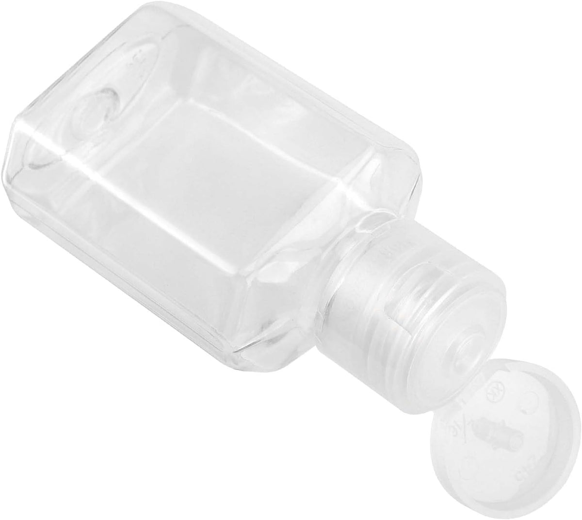 SEUNMUK 60 Pcs 1oz / 30ml Mini Plastic Bottles, Portable Clear Plastic Travel Bottles with Flip Cap, Empty Hand Sanitizer Bottle for Travel Business Trip Dispensing Toiletry