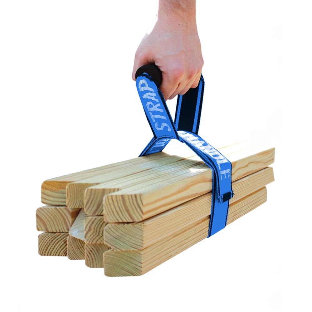 6' Carry Strap with Handle | 2-Pack | Adjustable Belt | Easy, Safe, Secure, Lifting, Moving, Carrying Heavy Boxes, Groceries | Best Luggage Strap (Strap-A-Handle 2 Pack - 6ft. Length, 40lb. Capacity)