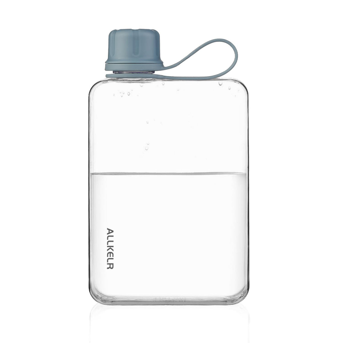 Portable Flat Water Bottle, 17 oz, White