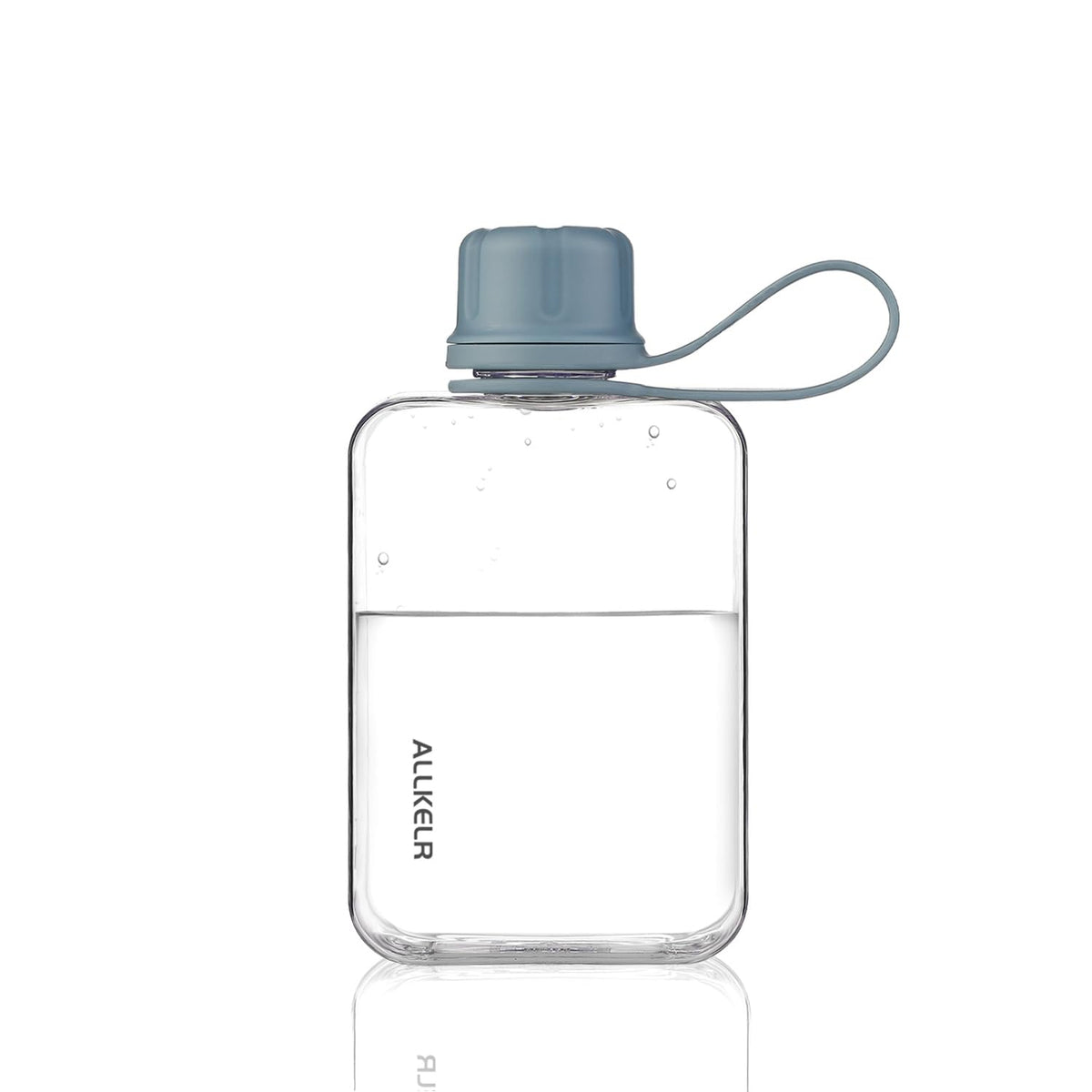 Portable Flat Water Bottle, 17 oz, White