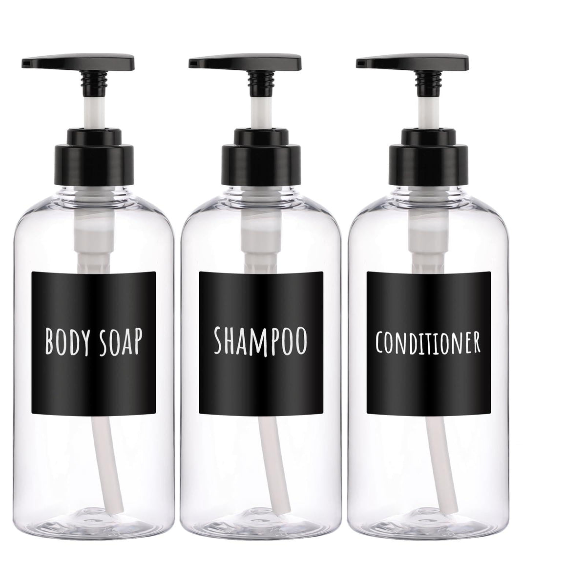 Segbeauty Shampoo and Conditioner Dispensers, 10oz Refillable Pump Bottles for Shower 300ml Body Wash Shampoo Dispenser 3 Packs Empty Plastic Press Bathroom Liquid Body Soap Gel Lotion Dispenser Blue