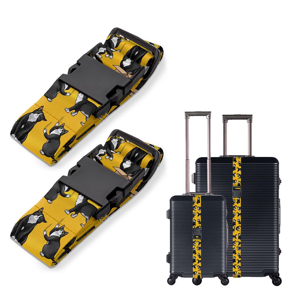 WIRESTER Set of 2 Adjustable Luggage Straps With Buckle, Travel Secure Belt for Suitcase Baggage, Luggage Accessories - Ocean Sea Turtle