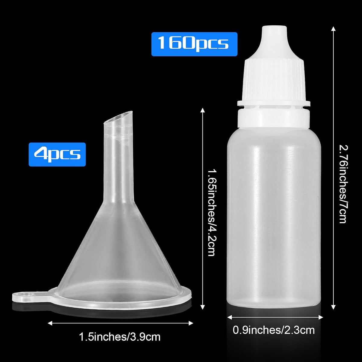 160 Pcs Plastic Dropper Bottle Bulk 15ml Empty Eye Dropper Bottle