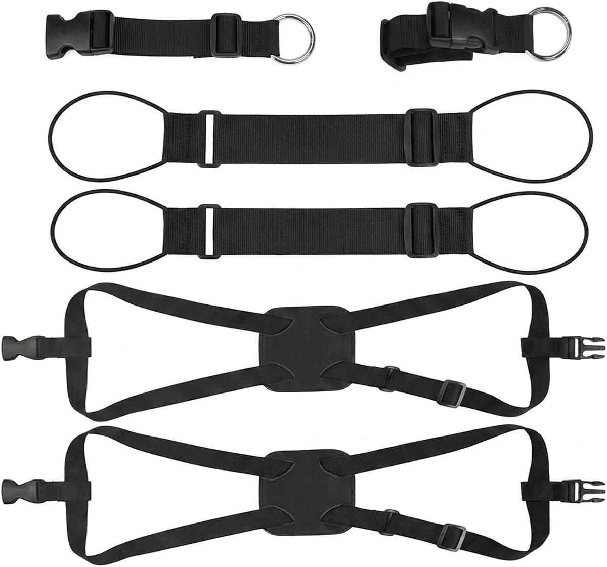 6 Pcs Travel Luggage Straps for Suitcases, Add a Bag Gear Connector Set