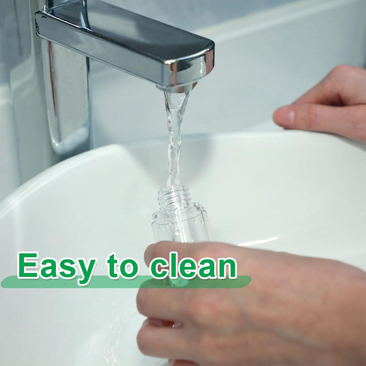 Sabary 60 Pcs Clear Airless Pump Bottles Refillable Cosmetic Travel Size Dispenser Vacuum Plastic Travel Bottles Empty Lotion Pump Dispenser Liquid Toiletry Container(1 oz)