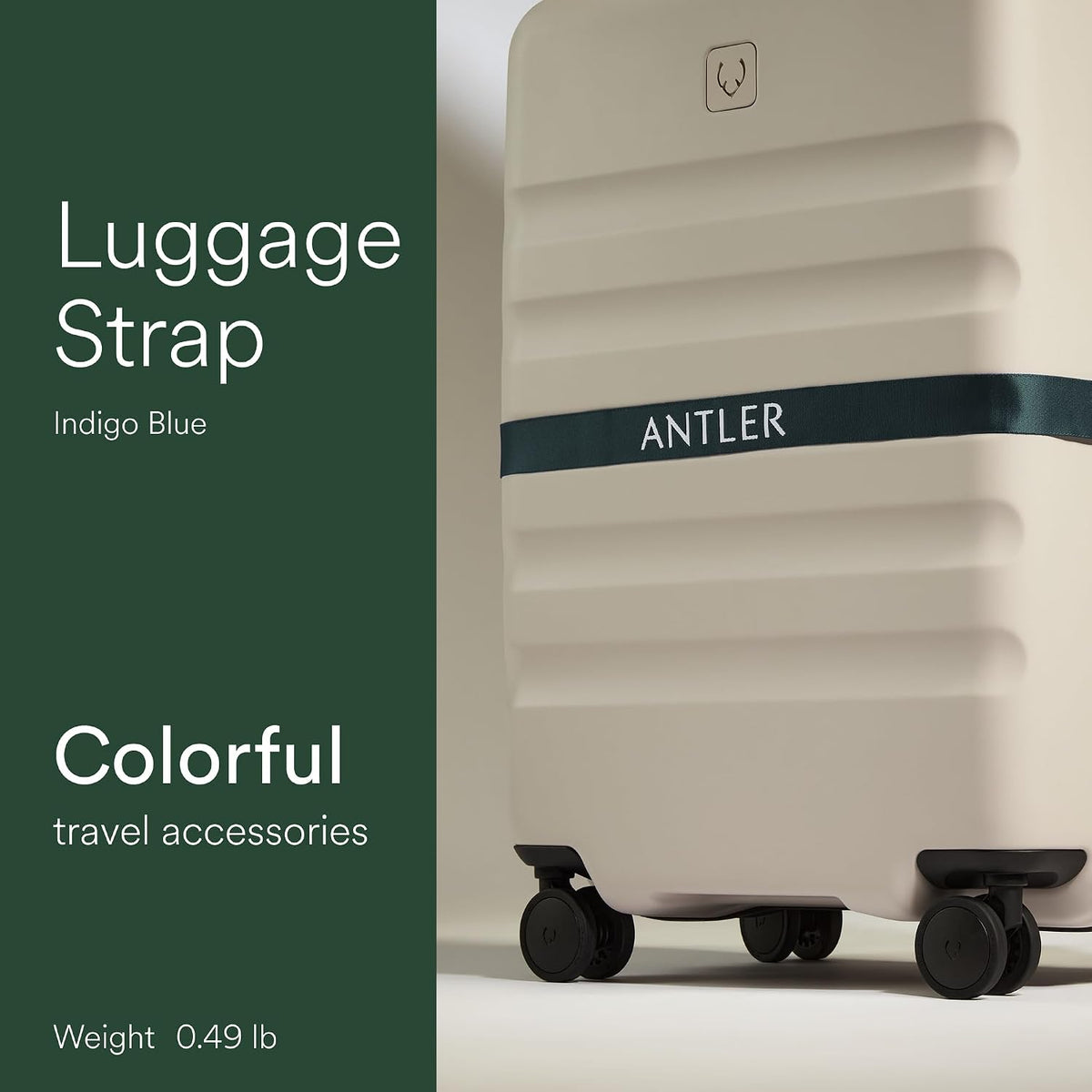 Antler Adjustable Hardside Luggage Strap, Indigo Blue, 67x1.4