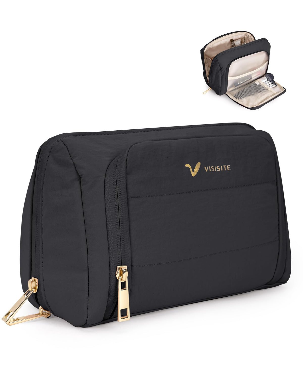 Makeup Bag Travel Toiletry Bag Puffy Padded Cosmetic Bag for Women