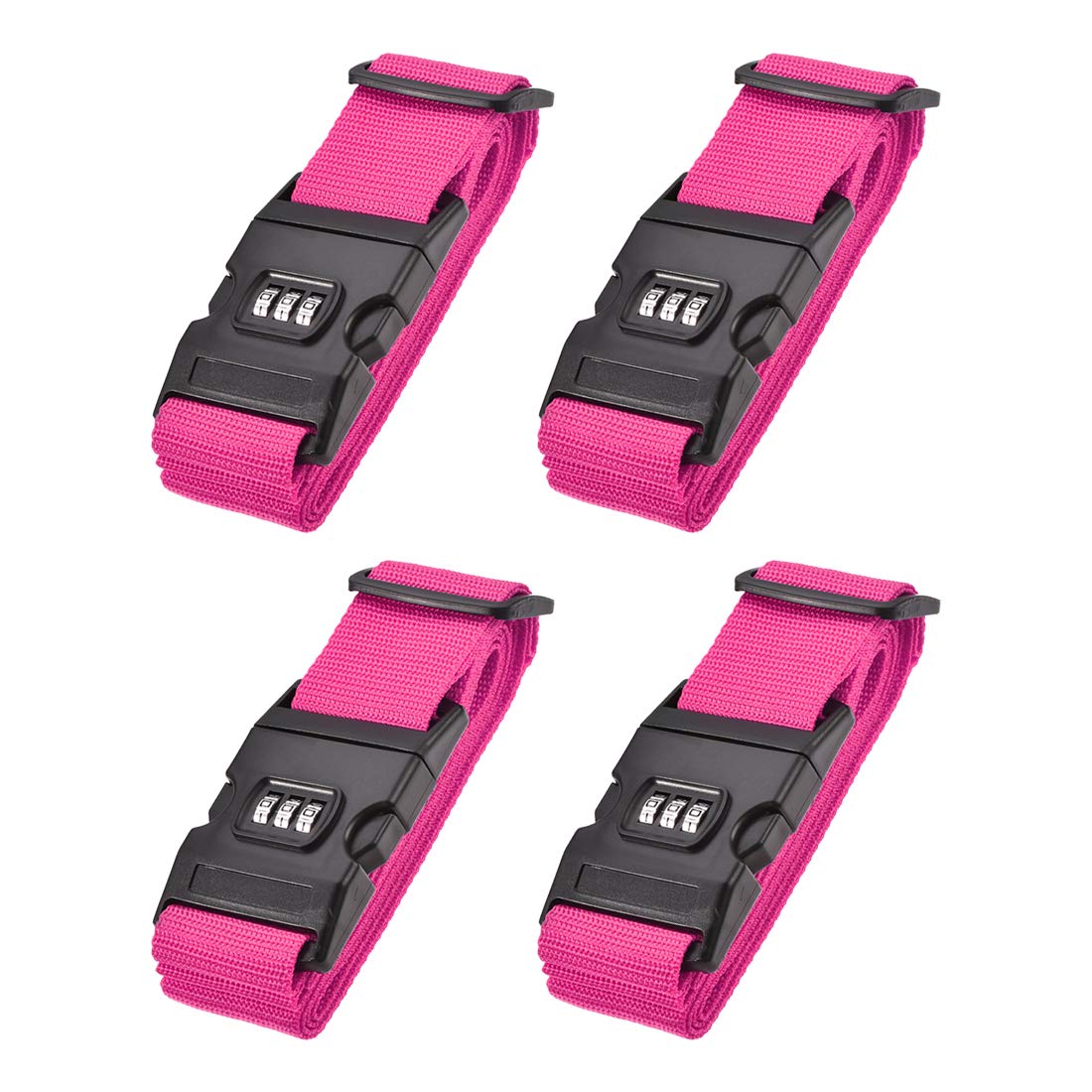 uxcell Luggage Straps Suitcase Belts with Buckle, Combination Lock, Adjustable Travel Packing Accessories