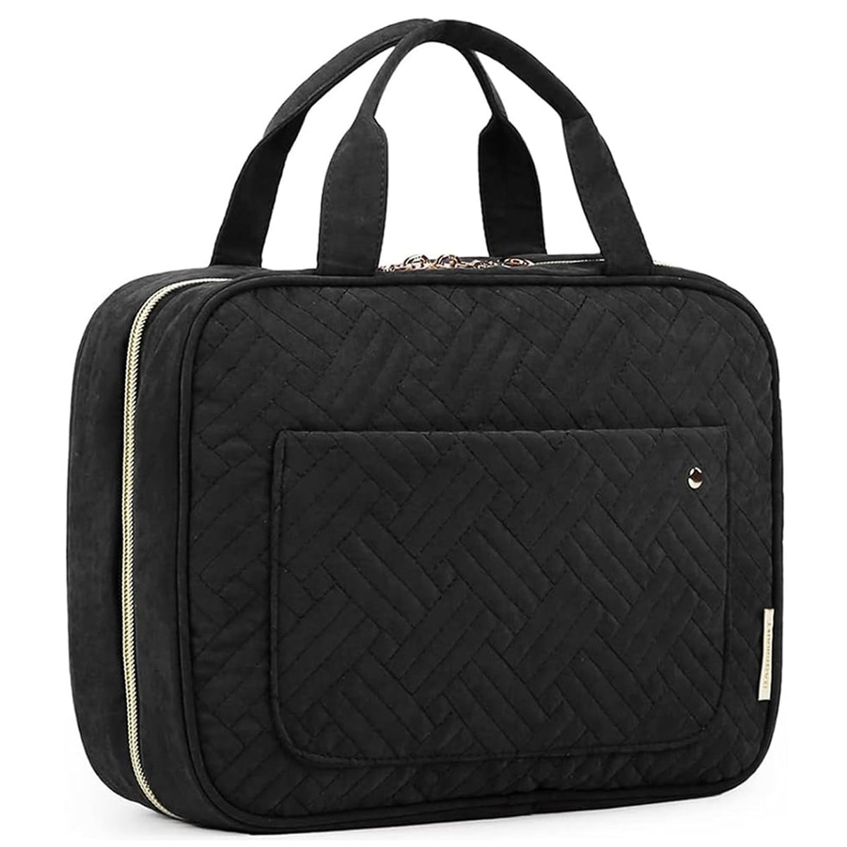 BAGSMART Toiletry Bag Travel Bag with Hanging Hook, Water-resistant Makeup Cosmetic Bag Travel Organizer for Accessories, Shampoo, Full-size Container, Toiletries (Green, Medium)