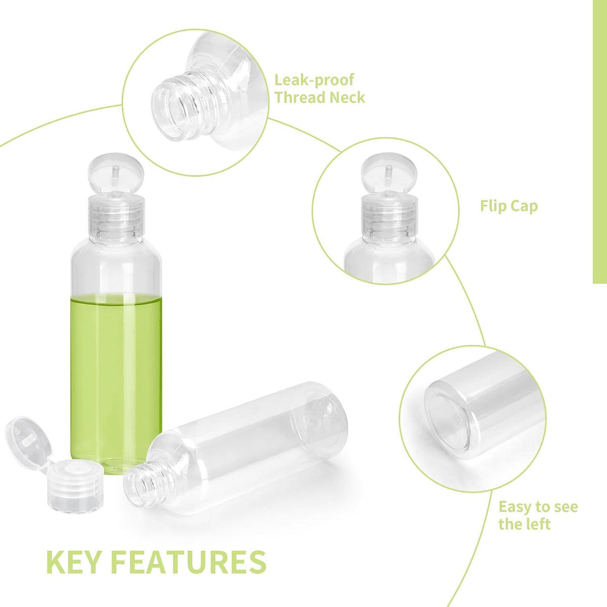 60 Pcs 3.4 oz Travel Bottles TSA Approved