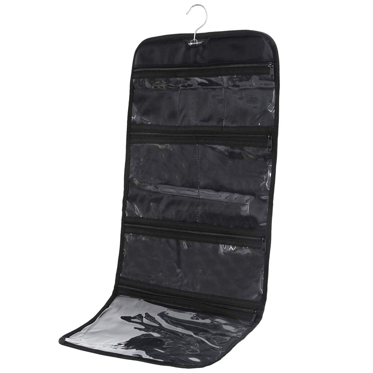 Foldable Clear Hanging Travel Toiletry Bag Cosmetic Organiser Storage