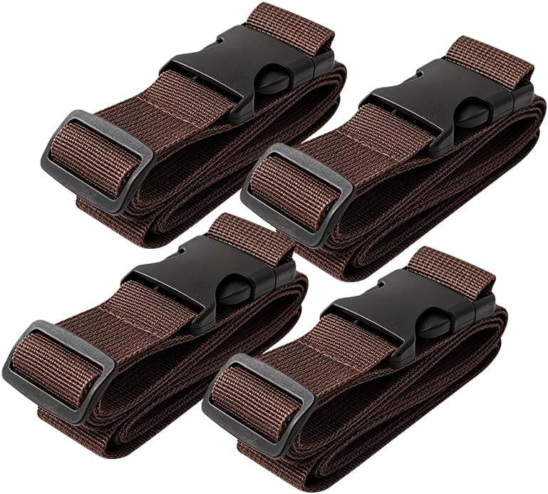 Luggage Straps Travel Suitcase Linking Belt Adjustable(Brown)