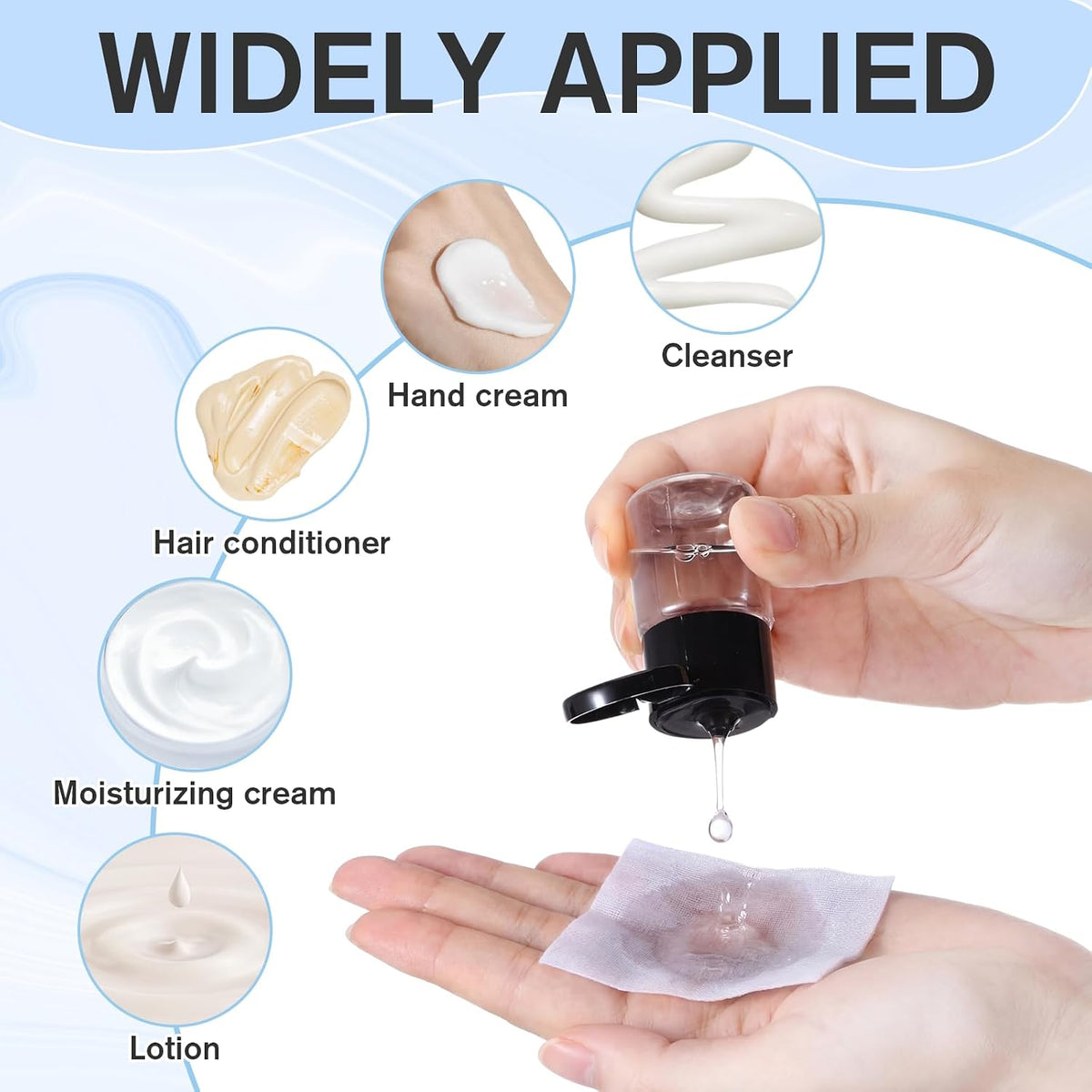 100 Pcs 15 ml/0.5 oz Small Travel Bottles with Flip Cap Leak-proof