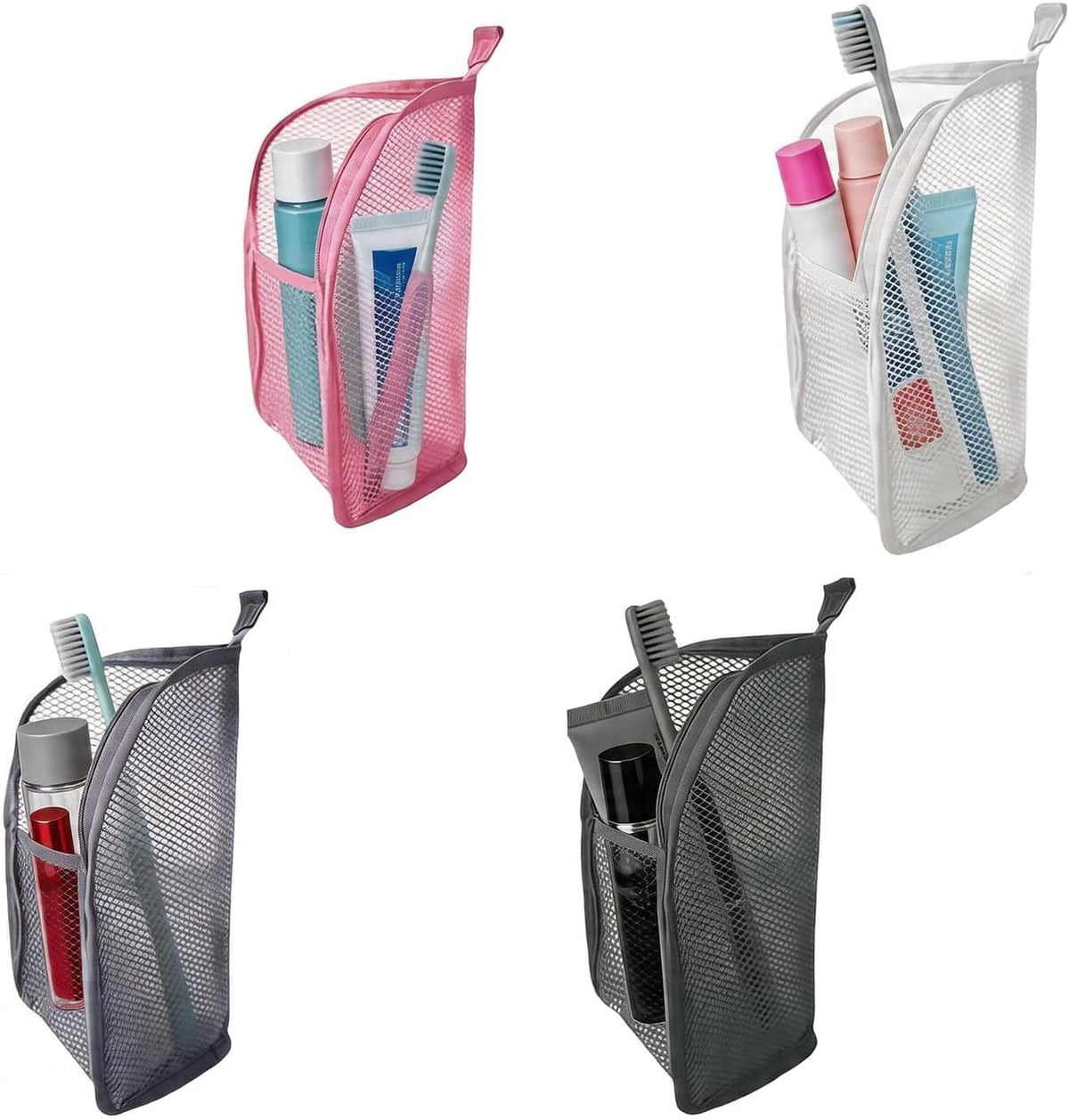Standing Toiletry Bag, 4 Pack EVA Mesh Waterproof Travel Organizer