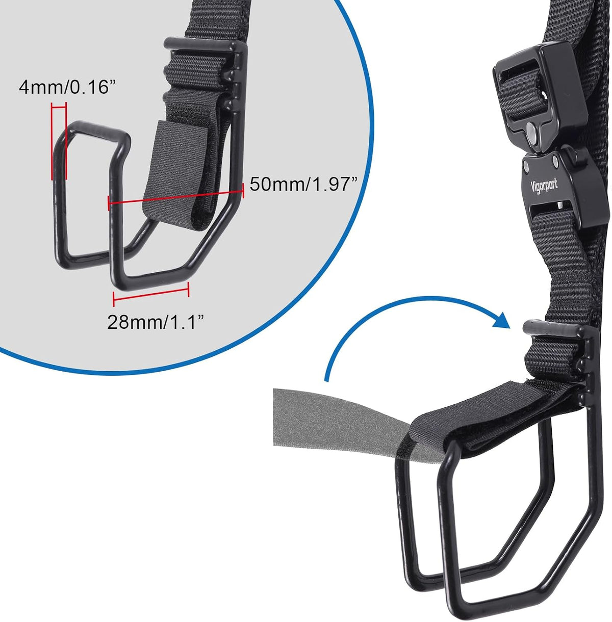 Vigorport Luggage Hook Strap, J Hook for Add A Bag Luggage Travel Essential