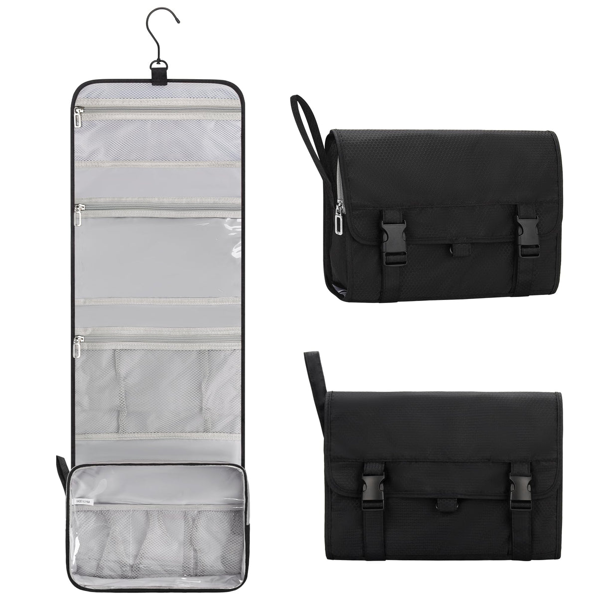 Relavel Hanging Toiletry Bag for Men Women, Water-Resistant Toiletries Bag