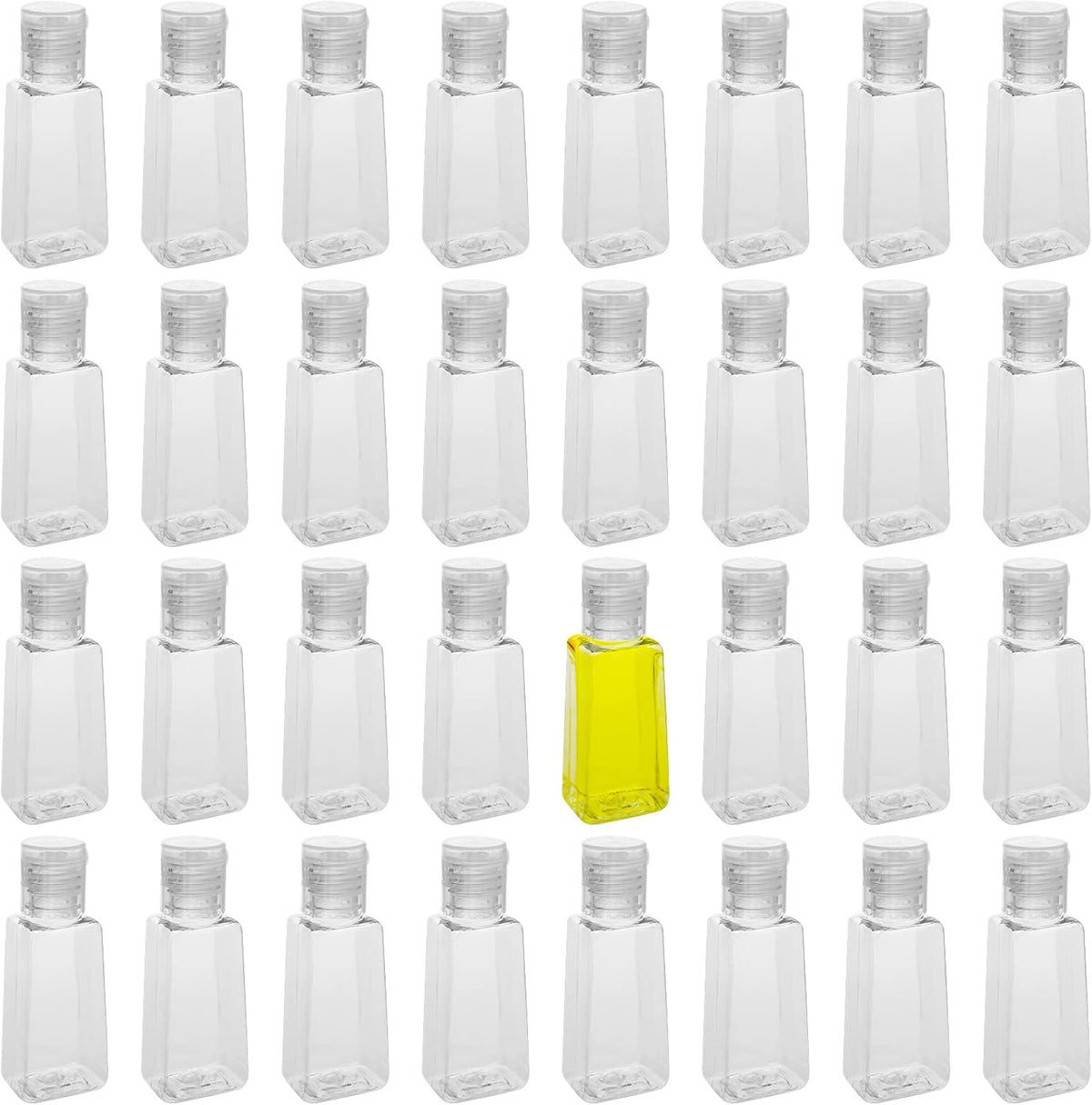 KEILEOHO 200 PCS Plastic Empty Bottles with Flip Cap, 1oz/30 ml Refillable Travel Size Bottles, Mini Plastic Empty Toiletry Bottles for Lotions, Creams, Shampoo and Toiletries
