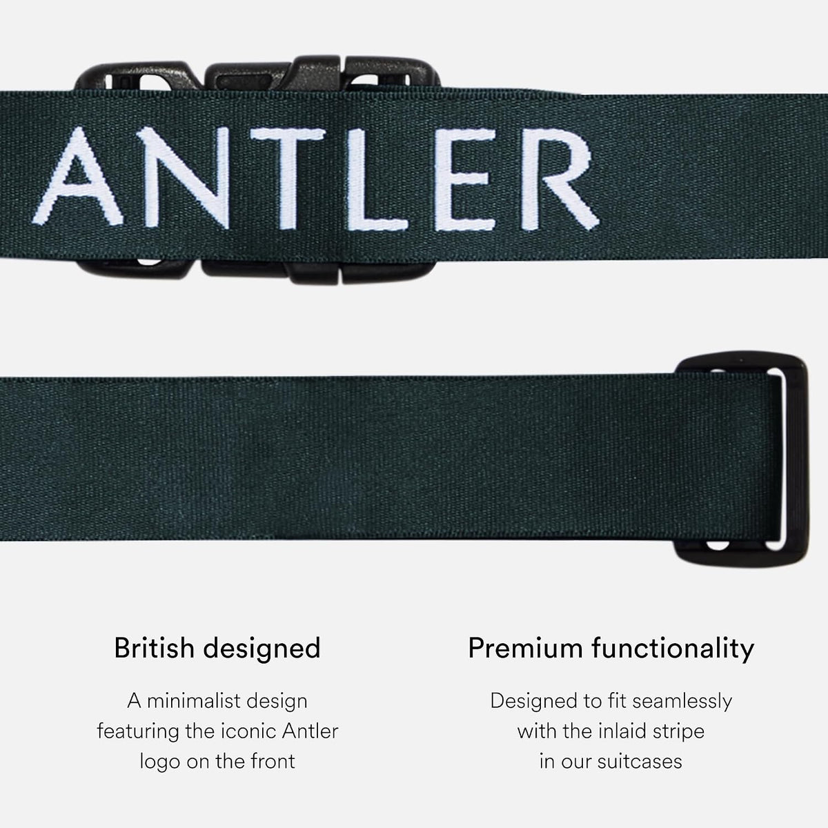 Antler Adjustable Hardside Luggage Strap, Indigo Blue, 67x1.4