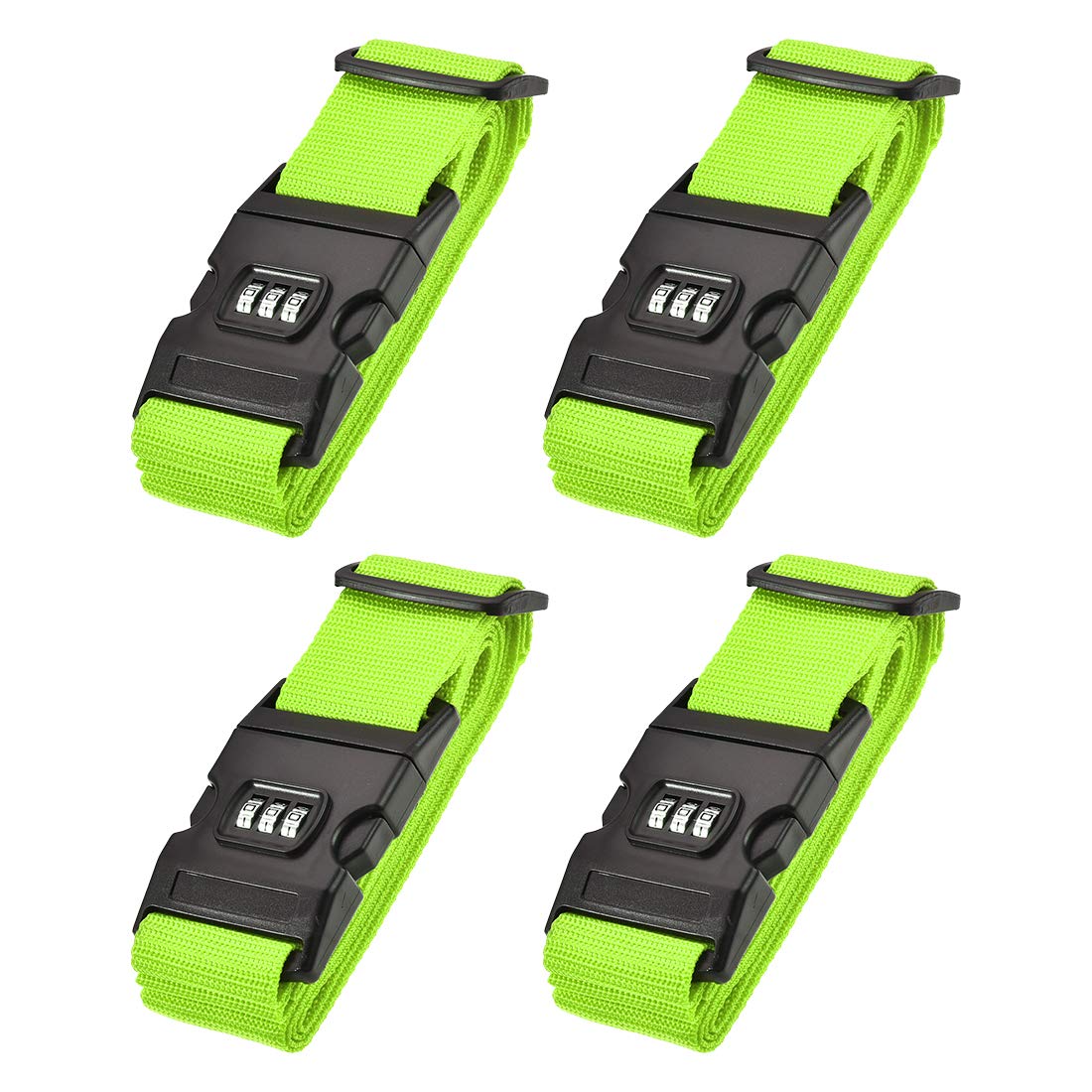 uxcell Luggage Straps Suitcase Belts with Buckle, Combination Lock, Adjustable Travel Packing Accessories