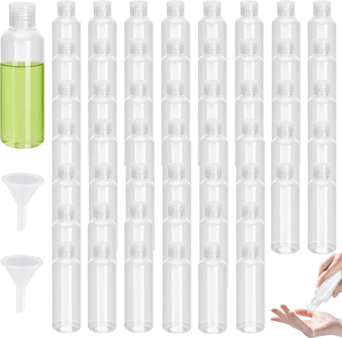 60 Pcs 3.4 oz Travel Bottles TSA Approved