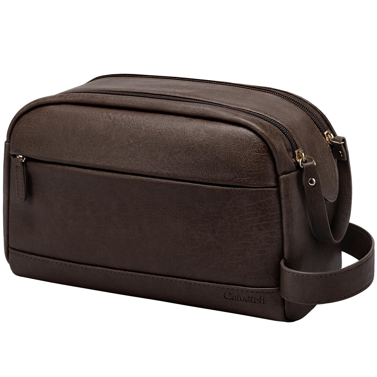 PU Leather Toiletry Bag for Men, Brown