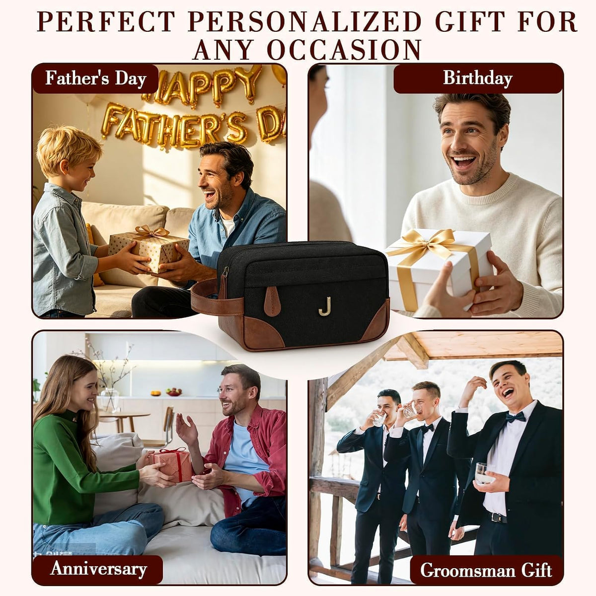Personalized Toiletry Bag for Men, Birthday Gifts for Men Him