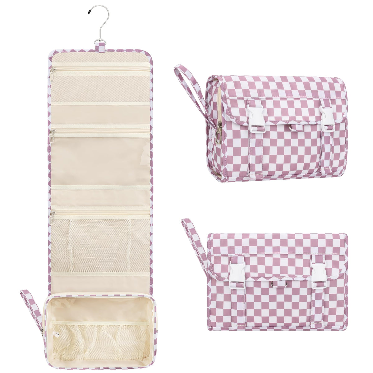 Relavel Hanging Toiletry Bag for Men Women, Water-Resistant Toiletries Bag