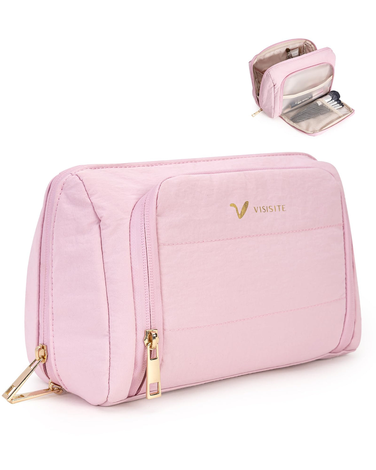 Makeup Bag Travel Toiletry Bag Puffy Padded Cosmetic Bag for Women