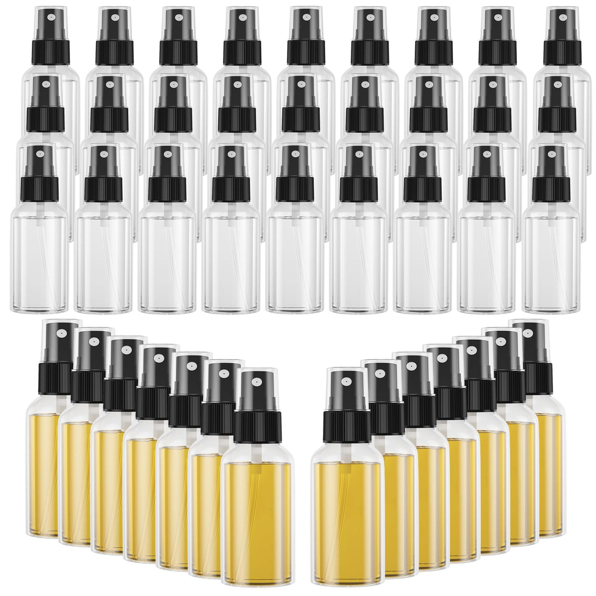 EPHECH 1oz/30ml Small Spray Bottles, 100PCS Travel Plastic Spray Bottles