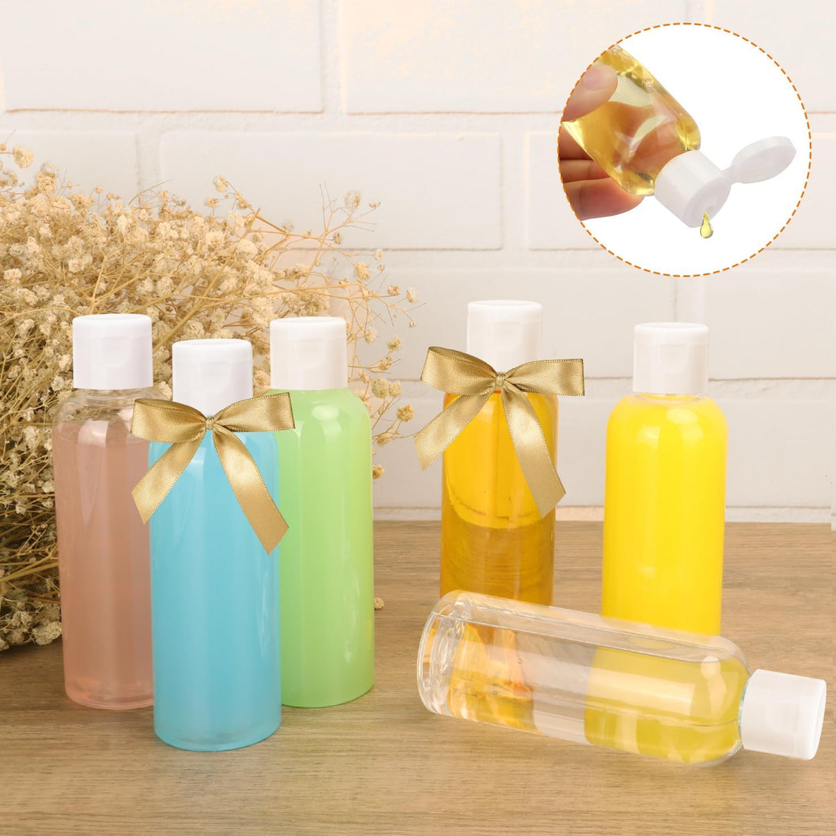 100 Pack 4 oz Plastic Squeeze Bottles with Top Flip Caps, Clear Empty Squeeze Bottles for Lotion, Travel-Friendly Clear Refillable Bottle, BPA-Free for Liquids and Personal Care