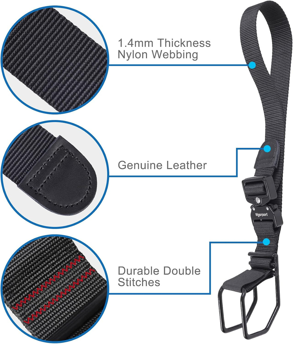 Vigorport Luggage Hook Strap, J Hook for Add A Bag Luggage Travel Essential
