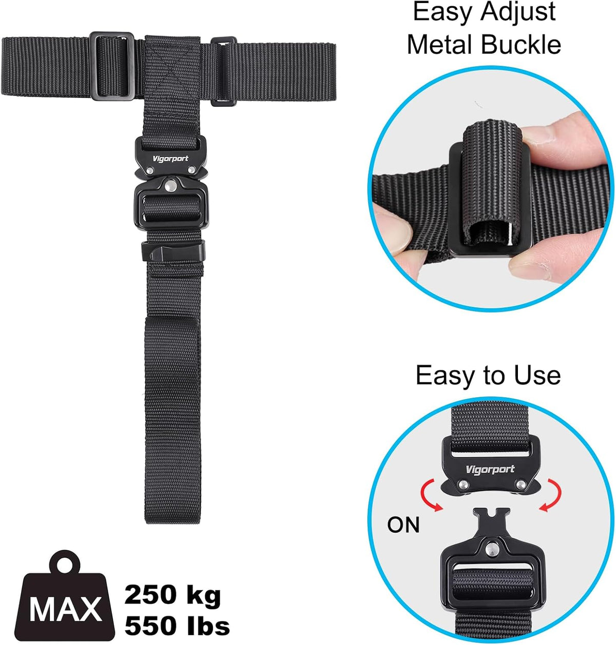 Vigorport Luggage Straps, Straps for Suitcase, Add A Bag Adjustable Luggage Accessories with Carabiner for Connect Your 2 Suitcases, Bag Straps for Luggage