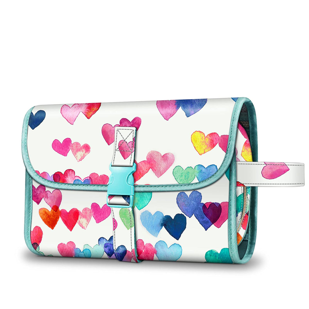 FINTIE Portable Toiletry Cosmetic Travel Bag Hanging Makeup Organizer