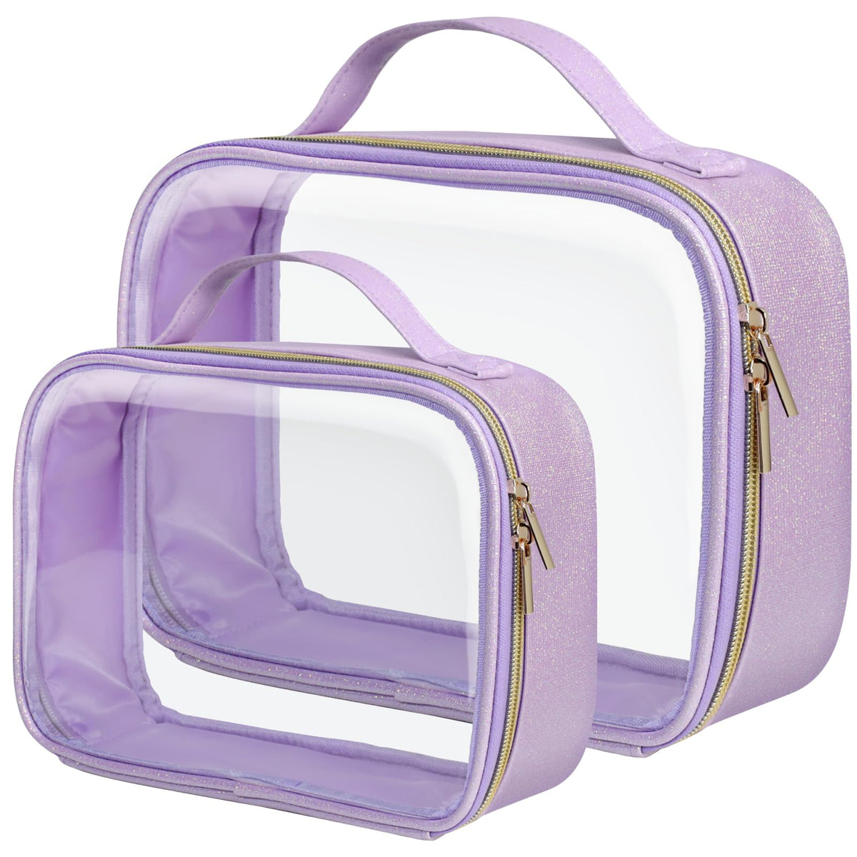 PACKISM Clear Makeup Bag Foldable - TSA Approved Toiletry Bag for Travel