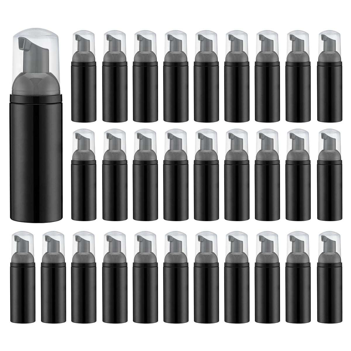 Travel Foam Pump Bottle, 2oz Small Size Foaming Soap Dispenser 30Pack Clear