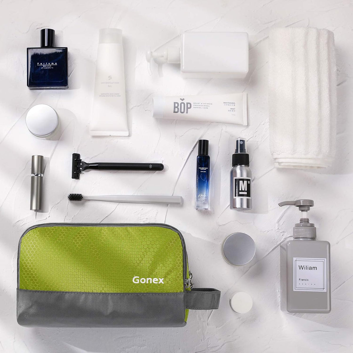 Gonex Travel Toiletry Bag for Men, Water Resistant Dopp Kit for Toiletries