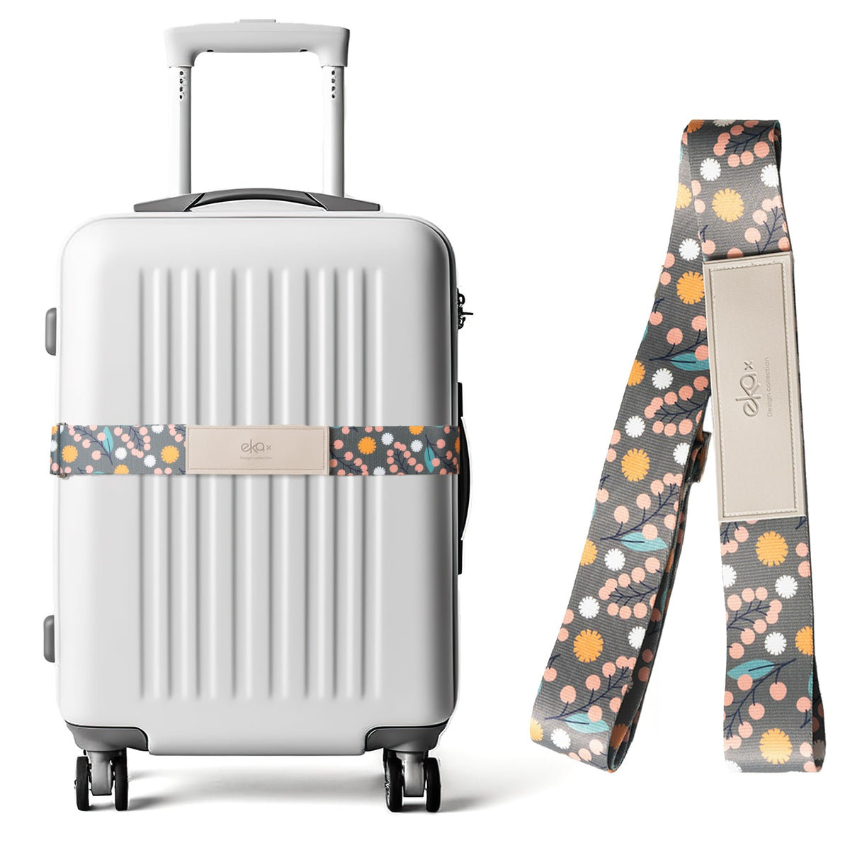 Luggage Straps for Suitcases, Adjustable Luggage Elastic Belt, Travel Essentials for Airport,Station,Vibrant Designs, Puppy