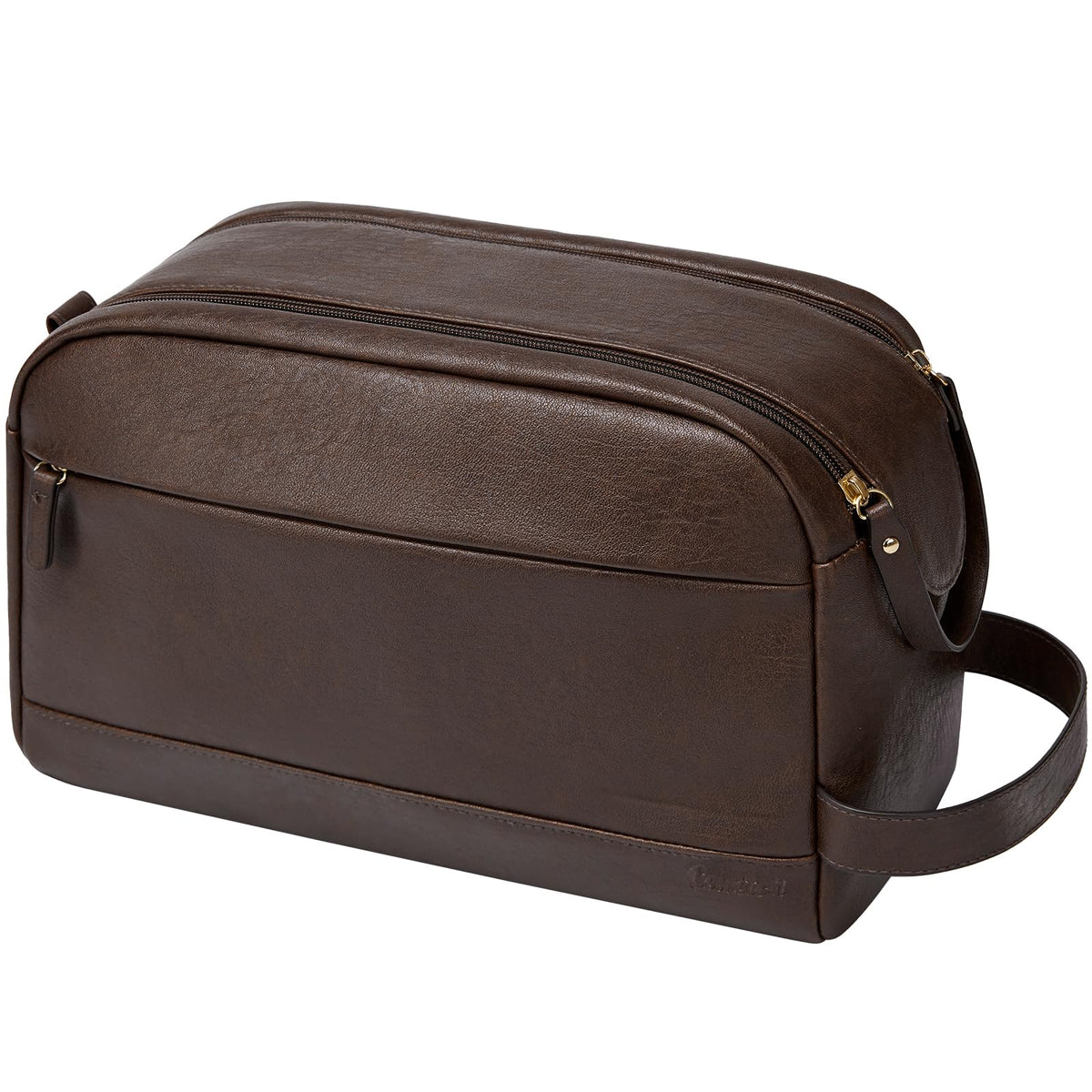 PU Leather Toiletry Bag for Men, Brown