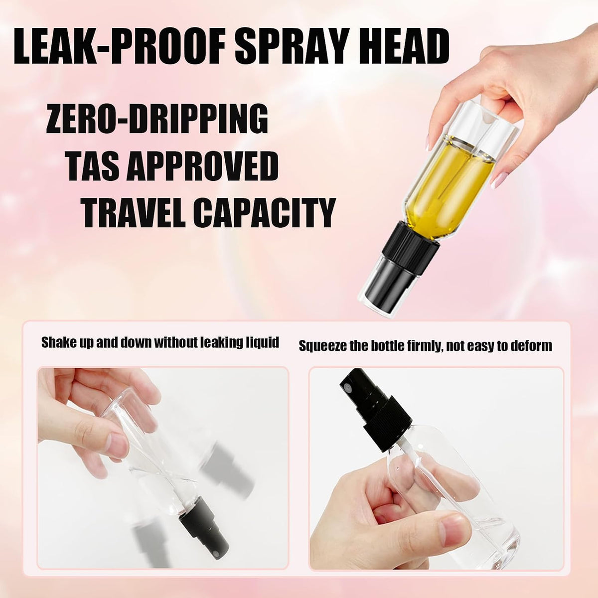 100Pack 2oz Spray Bottles 60ml Small Spray Bottle Bulk Fine Mist Sprayer
