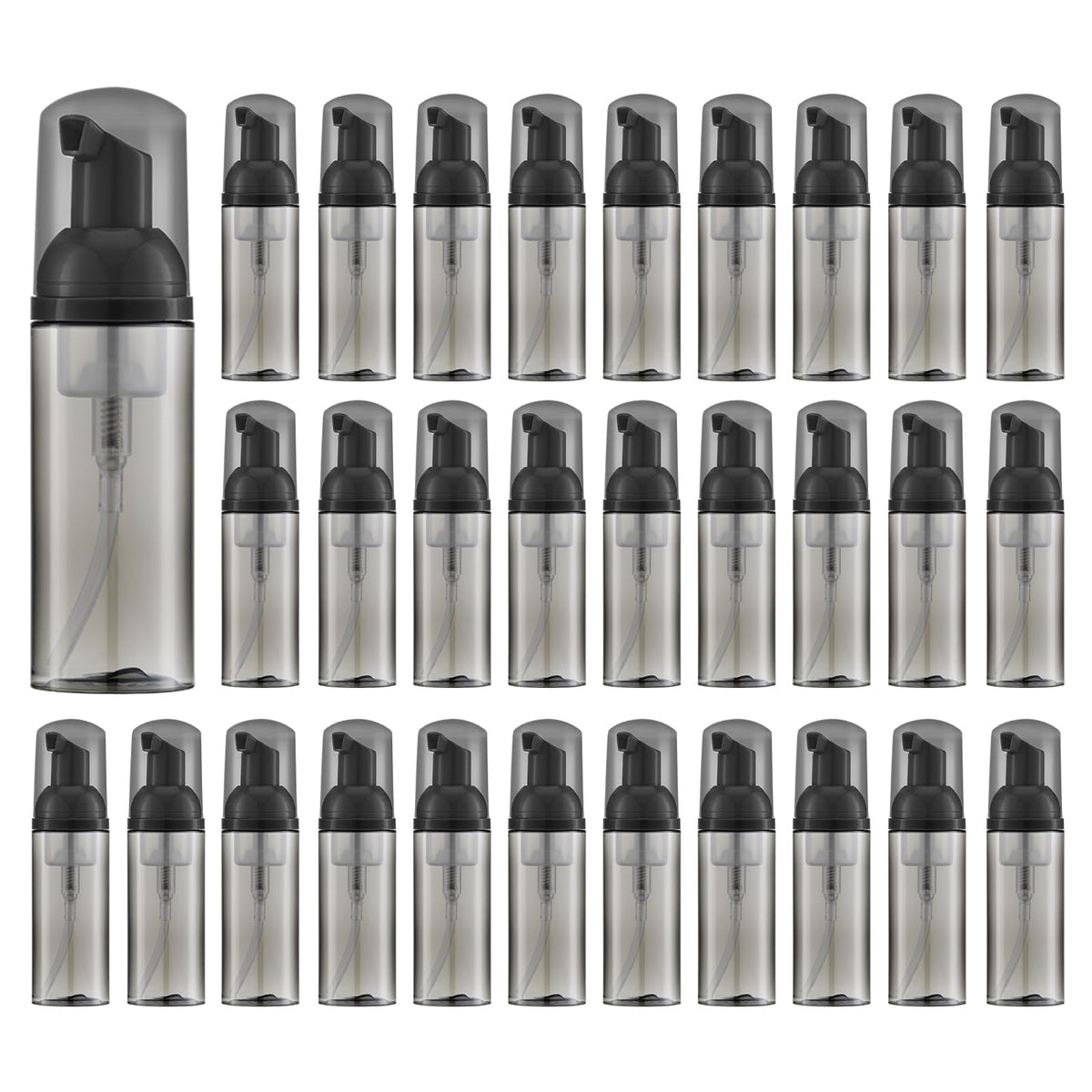 Travel Foam Pump Bottle, 2oz Small Size Foaming Soap Dispenser 30Pack Clear