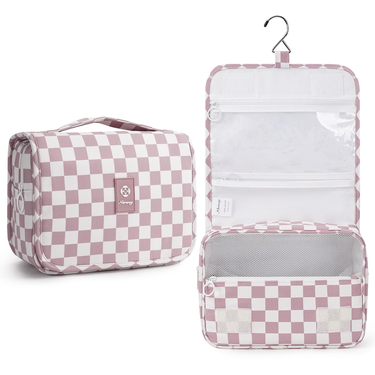 Narwey Hanging Travel Toiletry Bag for Kids Girls Women, Cute Makeup Bag