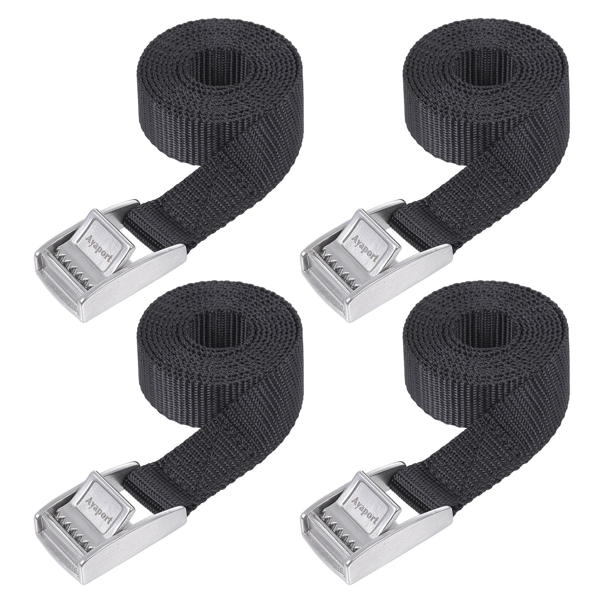 Ayaport Adjustable Lashing Straps with Buckles 1" x 6', 4 Pack