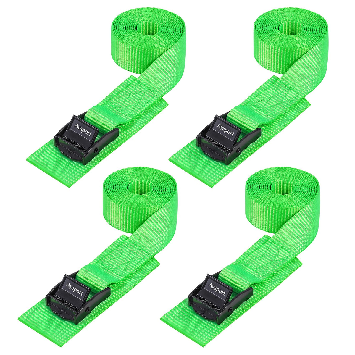 Ayaport Adjustable Lashing Straps with Buckles 1.5" x 8', 4 Pack