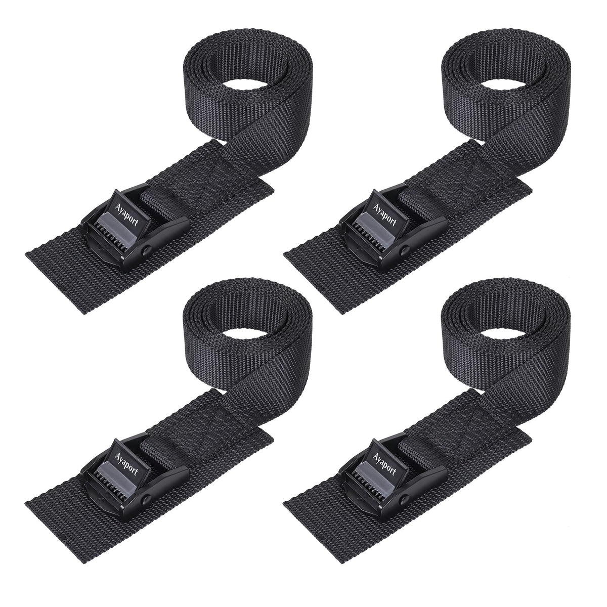 Ayaport Adjustable Lashing Straps with Buckles 1.5" x 8', 4 Pack