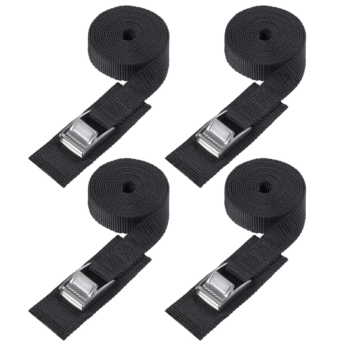 Ayaport Adjustable Lashing Straps with Buckles 1.5" x 8', 4 Pack