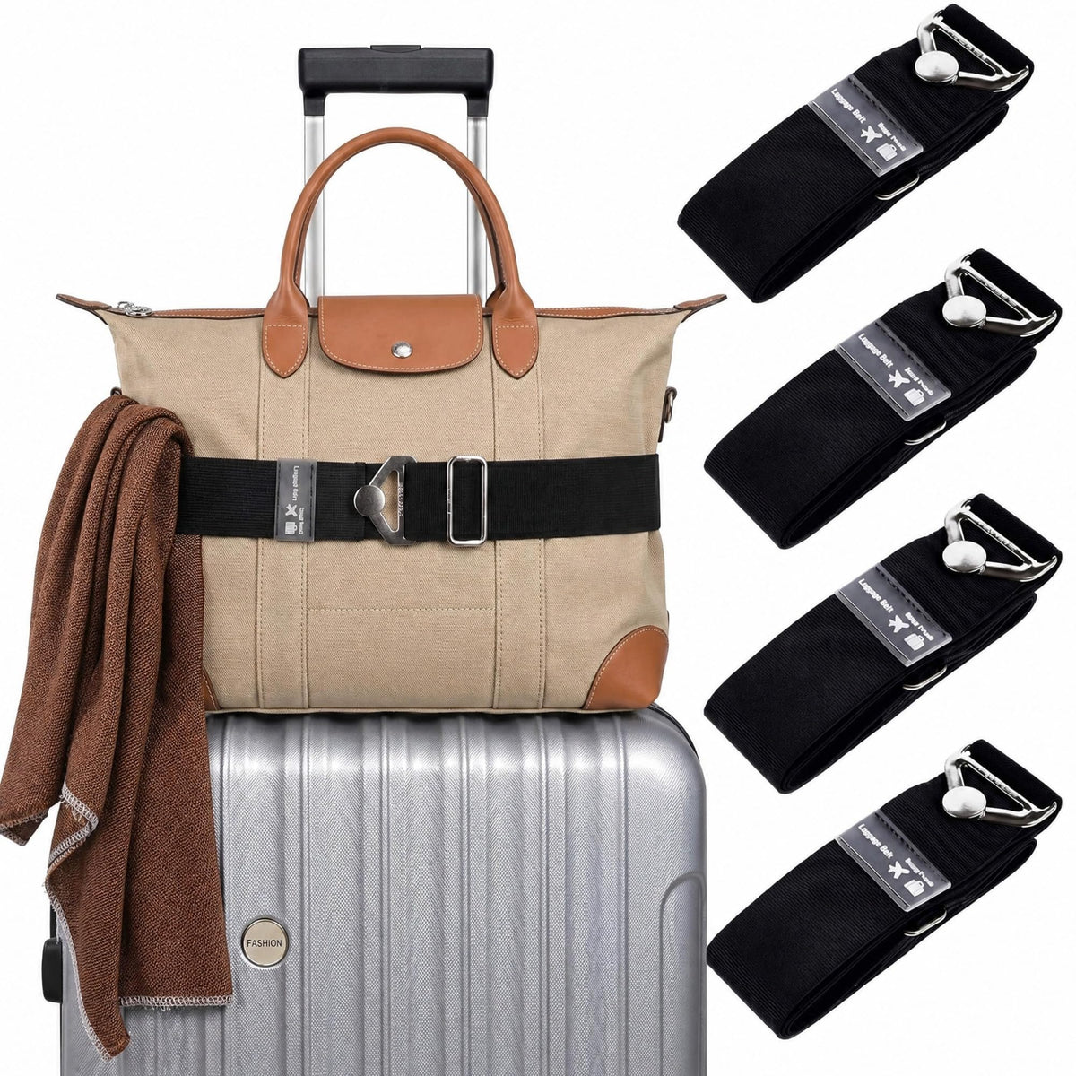 Sadnyy Luggage Straps for Suitcases 8 Pack Chic Style