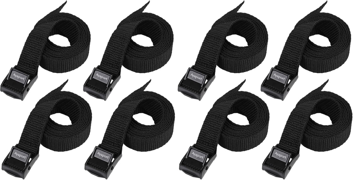 Ayaport Adjustable Lashing Straps with Buckles 1" x 6', 4 Pack